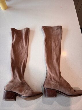 Steve Madden Taupe Suede Over-the-Knee Boots